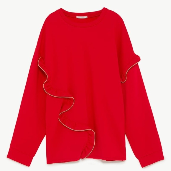 ZARA SWEATSHIRT WITH ZIPS SIZE M - Picture 8 of 8